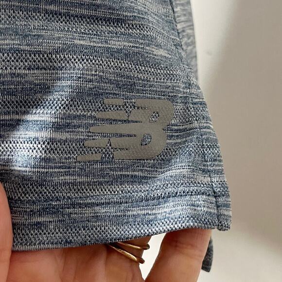 New Balance Women's Athletic Tank Top Size M Space Dye Blue Cut Out Racerback - Picture 5 of 5